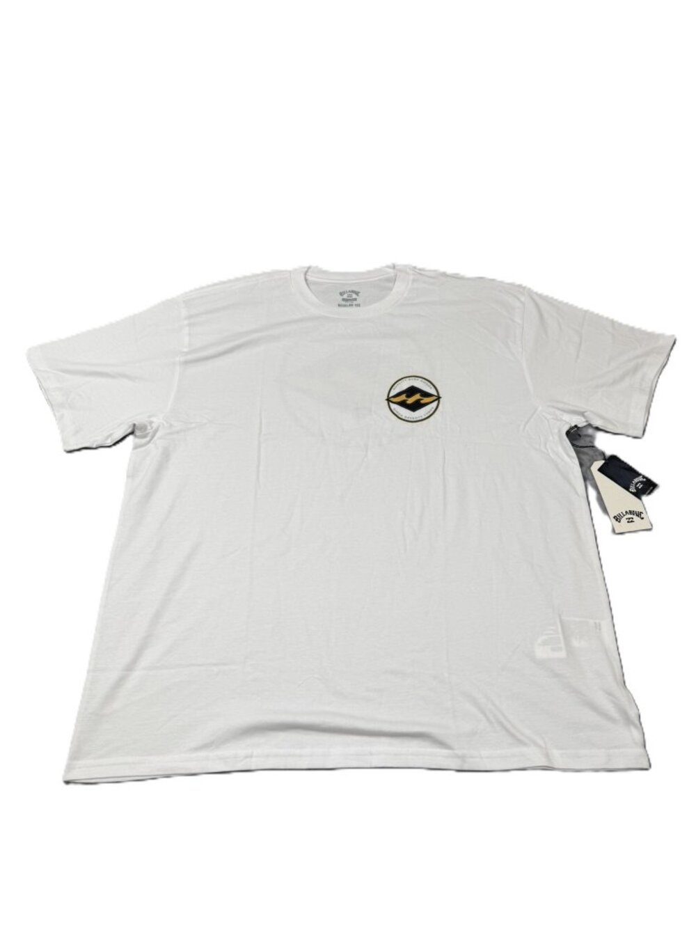 Billabong Men's XXL White Double-Sided Logo Graphic Crew Neck Short Sleeve Tee